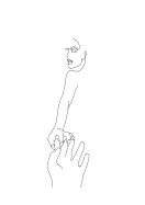 Holding Hands Line Art | Búðu til þitt eigið plakat