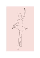 Pink Ballerina Dancing | Búðu til þitt eigið plakat