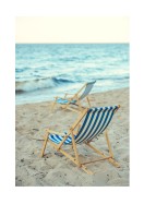 Beach Chairs By The Ocean | Búðu til þitt eigið plakat