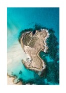 Island In Blue Ocean In Cyprus | Búðu til þitt eigið plakat