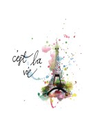 C'est La Vie Eiffel Tower Art | Búðu til þitt eigið plakat